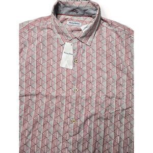Tommy Bahama Diamond Springs Truly Red Silk Blend Short Sleeve Camp Shirt SZ XXL